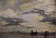 View of the Lagoon Near Venice Richard Parkes Bonington